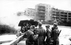 Орудийный расчет гвардии старшего сержанта Жирнова М.А. ведет бой на одной из улиц Берлина